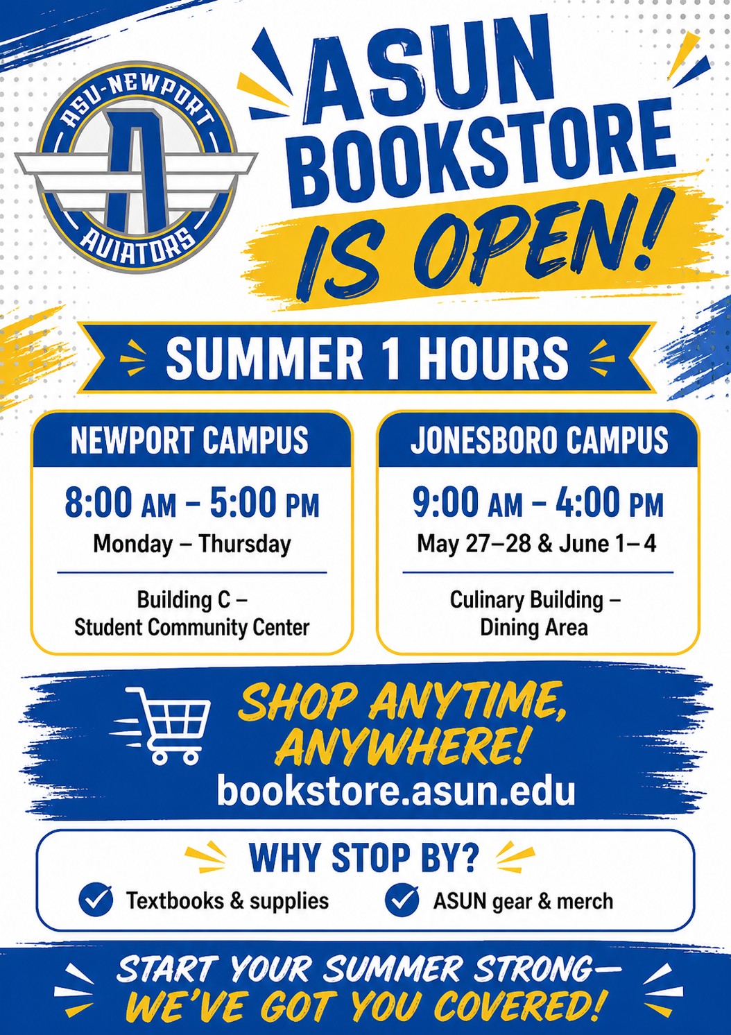 ASUN Bookstore Summer 2026 Hours 2.jpg